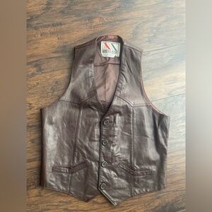 Men's Dark Brown vintage Leather Vest